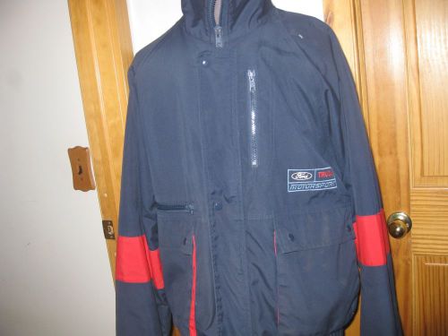 Vtg ford truck  motorsport red fleece lined mechanic/  jacket navy red lg