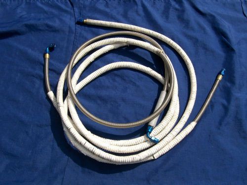 Nascar lot of 2 10' insulated stainless steel fuel lines hoses an-6  #415