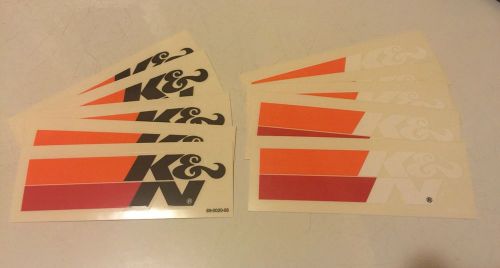 Lot of 10 k&amp;n filters racing stickers  white and black