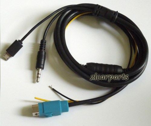 Car android system phone samsung htc charger aux audio cable for alpine kce-237b