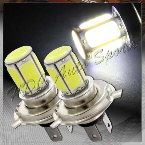 2x mazda h4 hb2 9003 white 6 led 12v cob plasma low beam fog lamp light bulbs