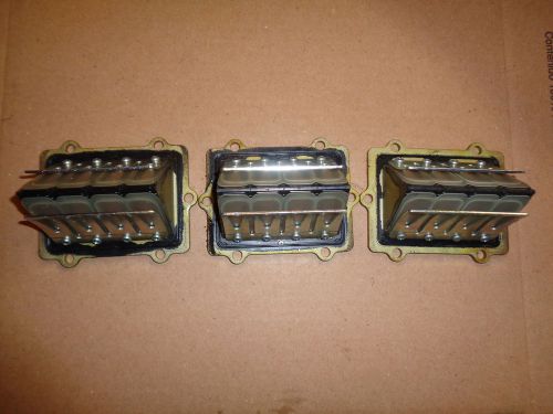 Set of 3 genuine polaris reed valve assy&#039;s for all polaris triple snowmobiles