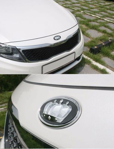 Autoria crown hood trunk emblem set badge for kia optima k5 2011 2013