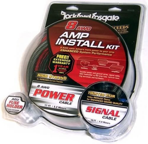Rockford fosgate rfk8i complete 8 gauge amplifier install