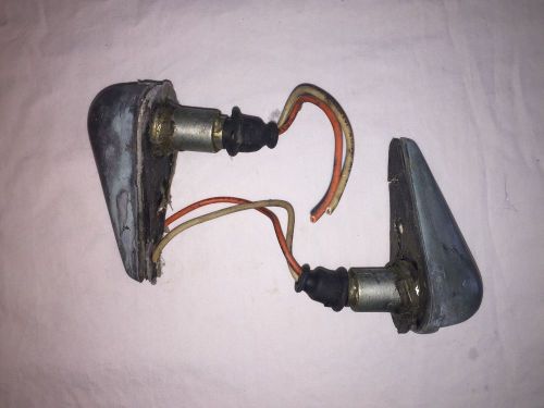 Pair of vintage brass boat bow lights freshwater marine sailboat bronze