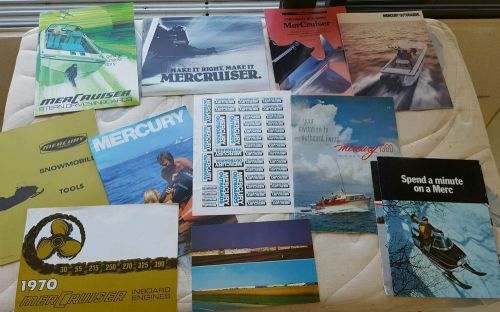 Lot of vintage kiekhaefer mercury marine catalogs and brocures post card