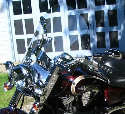 Kawasaki vulcan 1600 classic 2003-up 19.5" x 26" clear replacement windshield