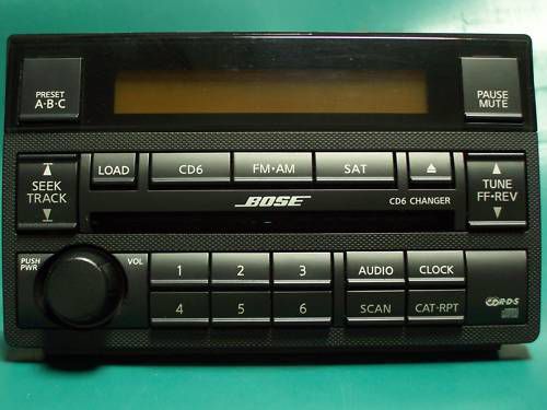 05-06 nissan bose altima radio 6 cd changer black