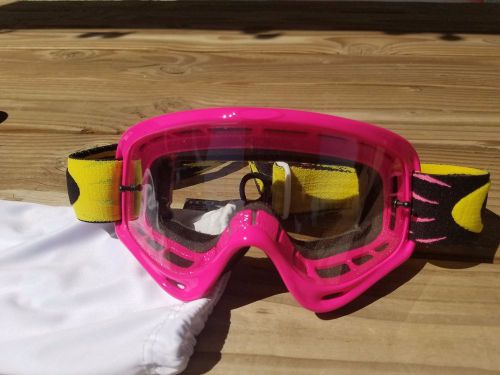 Oakley goggles xs o-frame mx high voltage pink w/clear