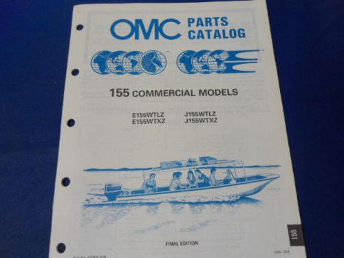 1989 omc evinrude/johnson parts catalog, 155 commercial models