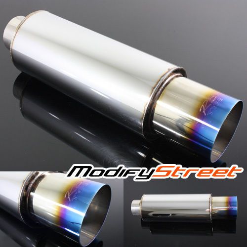 Sell N1 STYLE 3" INLET/4" OUTLET T304 STAINLESS MUFFLER EXHAUST