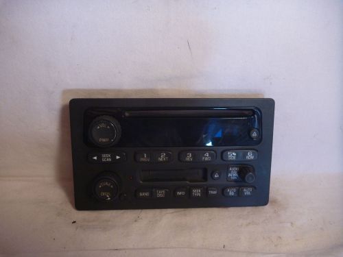03-05 gm chevrolet gmc tahoe yukon radio cassette cd face plate 15104156 tp161