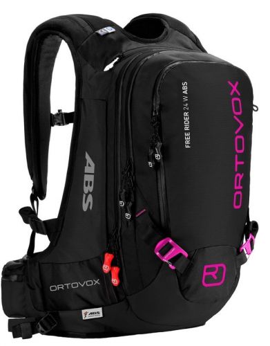Ortovox avalanche abs backpack system womens free rider 24 black / pink