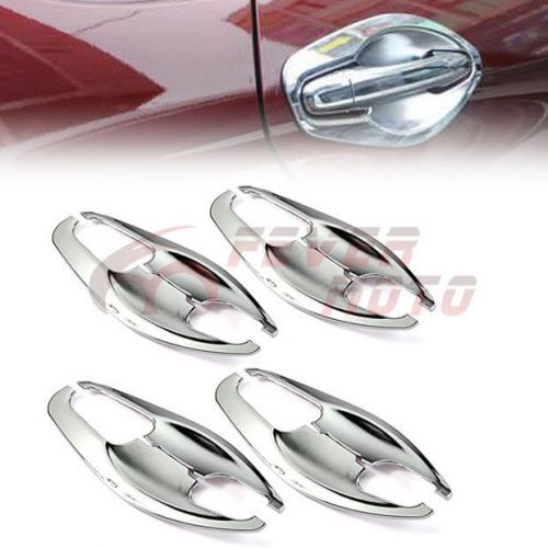 Triple chrome door handle bowl cover set kits 4dr for 2012-2015 honda crv fm