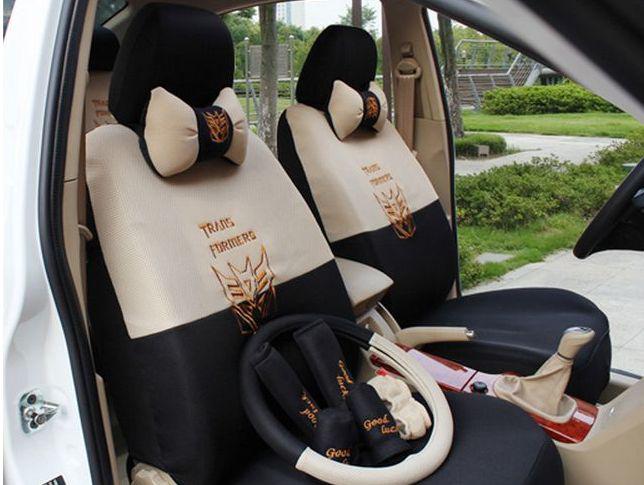 New - stylish cotton fabric handmade car safety seat covers-18pc