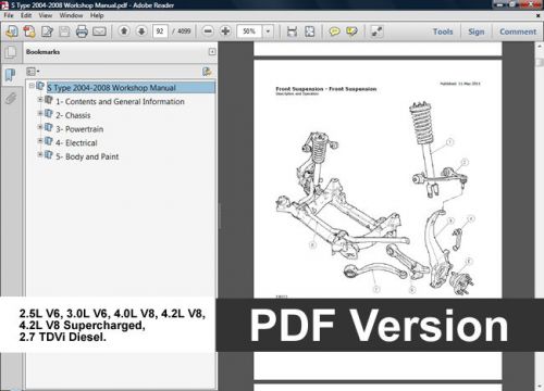 2004 - 2008 jaguar s type factory service repair workshop shop electrical manual