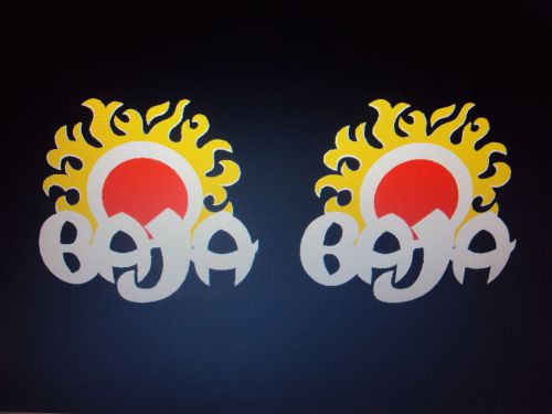 2 - baja boat decals marine vinyl baja decals 5 inch sun decal set