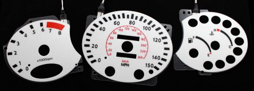150mph indiglo glow dash gauge face 6 color reverse for 00-01 hyundai tiburon