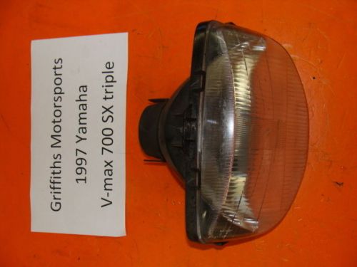 97 98 99 yamaha vmax 700 sx triple v-max headlight lens w bulb head light assy