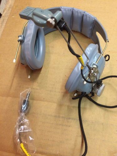 Vtg 1970's roanwell usaf military aviation pilots headset head phones &amp; mic