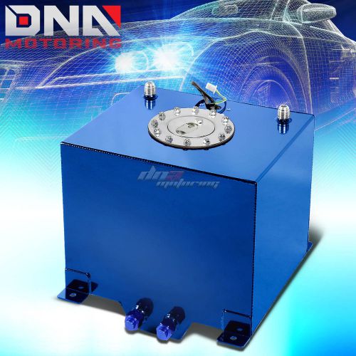 5 gallon/18.8l blue aluminum racing/drifti fuel/gas cell tank+cap+level sender