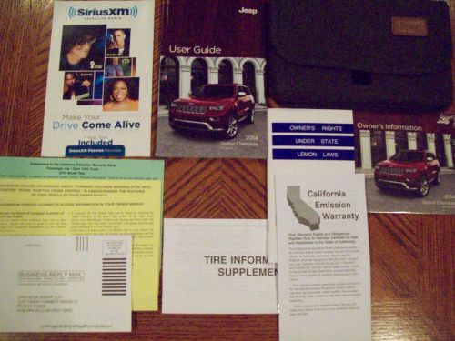 2014 grand cherokee owners user guide with case with dvd oem free us shipping