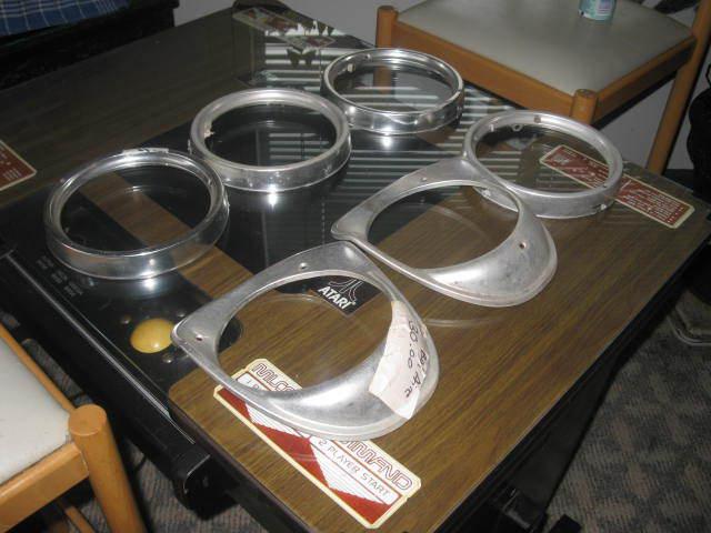 1963 chev belair headlamp door and headlamp beauty rings