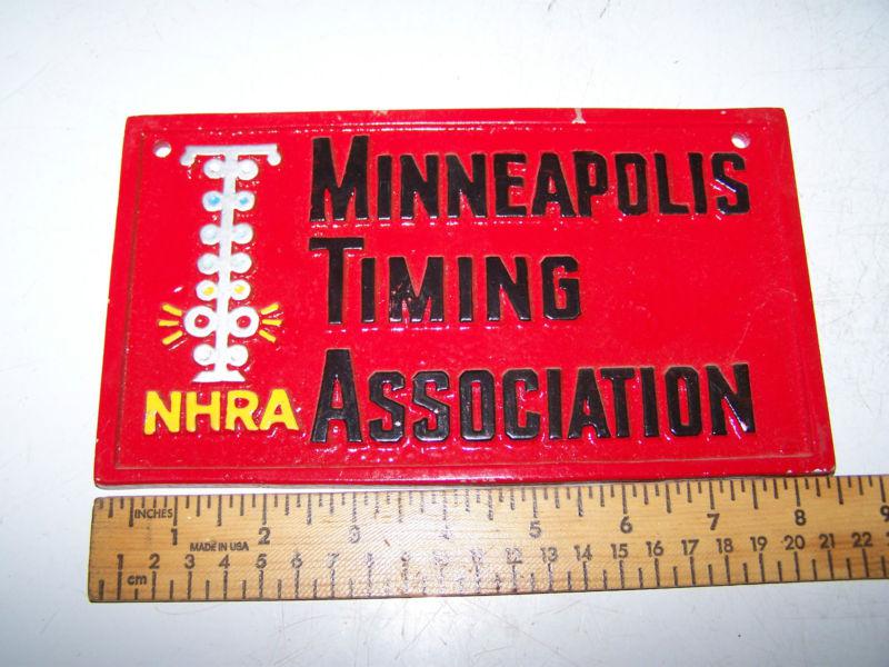 Minneapolis timing association   car club plaque