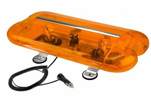 Wolo (3550m-a) aurora halogen emergency warning mini light bar - amber lens