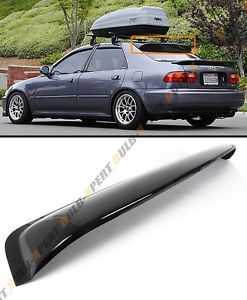 For 1992-95 honda civic 4 dr sedan eg eh jdm glossy black rear roof window visor
