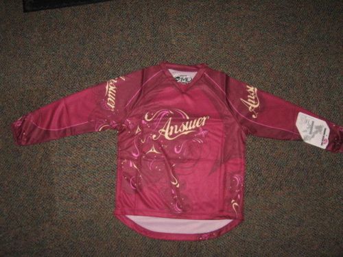 Girl's ym pink answer jersey nwt offroad, mx, atv, motocross, dirtbike