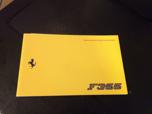 Ferrari 355 warranty service book owners manual new blank