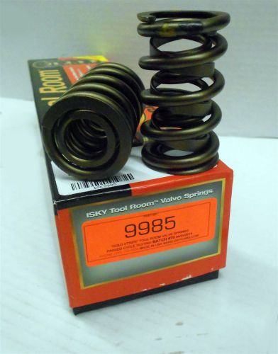 Isky 9985 valve springs dual damper gold stripes 1.560" od .700" max lift set/16