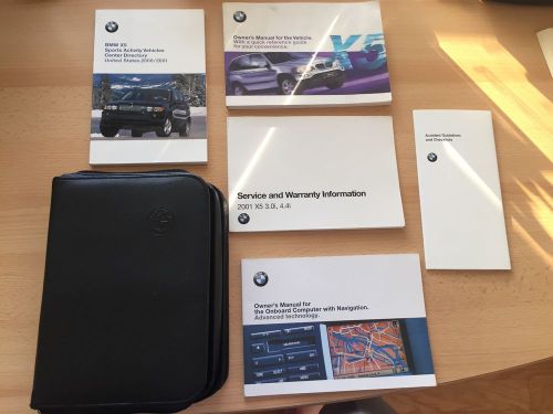 2001 bmw x5 series owners manual with case  &amp; various supplements