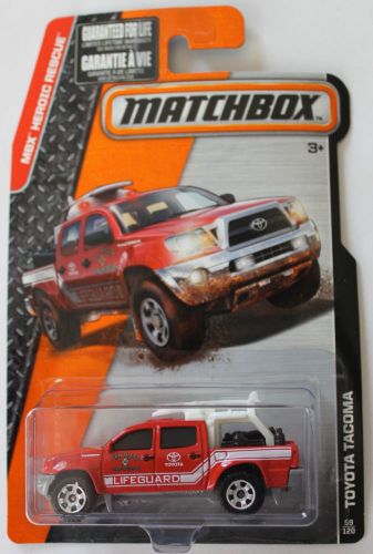 Matchbox toyota tacoma sr5 4x4 trd truck pickup patrol life guard beach hi-lux