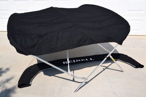 Factory oem reinell 240 ls boat bimini top new (nos) w/ cover black ~ l@@k!!