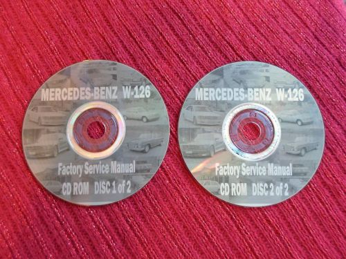 Mercedes-benz w-126 shop service repair manual on 2 cd's