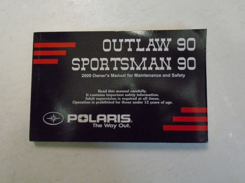 2009 polaris outlaw 90 sportsman 90 owners manual factory oem book used