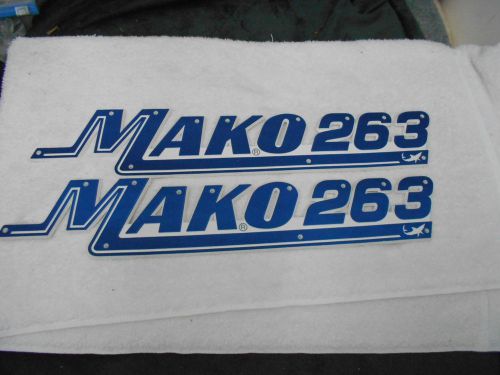 A pair ( 2 ) classic  mako original name plates mako 263