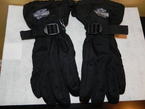 Harley davidson men's waterproof nylon gauntlet gloves - xl