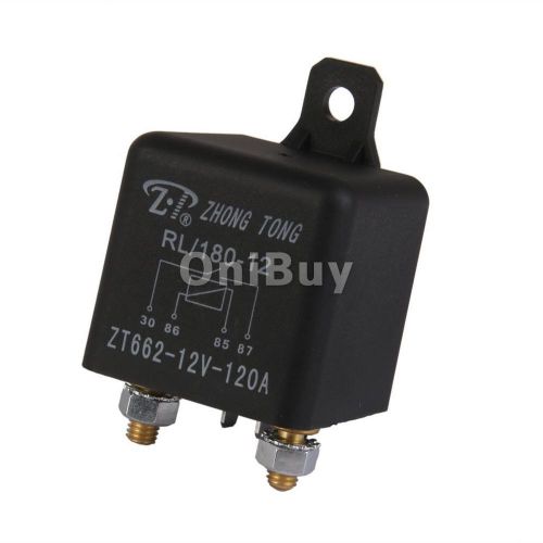 Black dc 12v 120a spst premium relay 4 pin 4p for car auto truck
