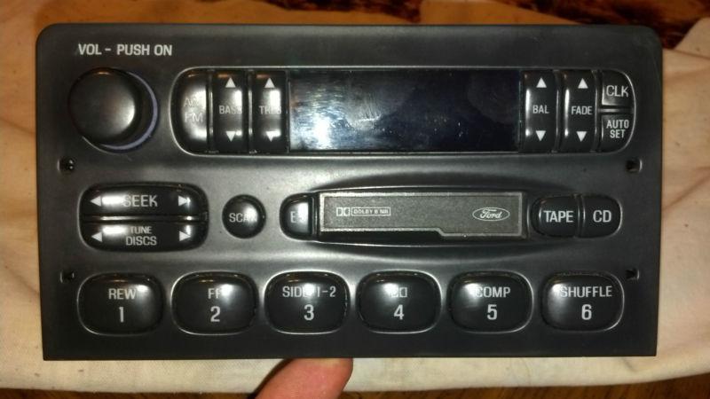 Ford f65f-19b165-bd radio/cassette/cd(cd changer not included)