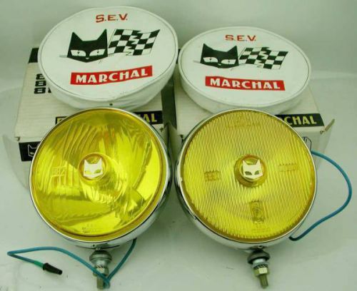 Rare maschal gold cat mark fog lamp 880&amp;882 φ180 unused soft cover set with box