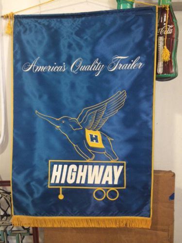 American quality trailer highway banner new old stock - never displayed - nice!