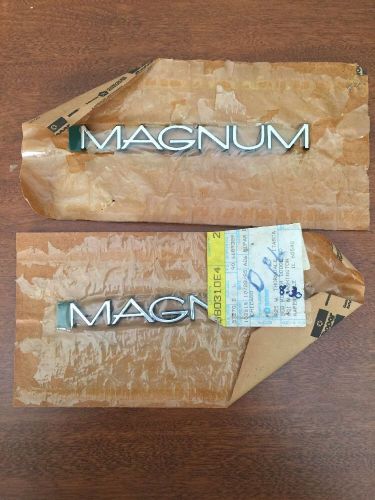 1978 dodge magnum nos emblems pair