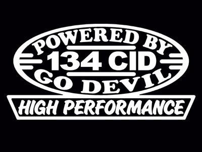 2 hp 134 cid decal set 4 cyl go devil engine decals