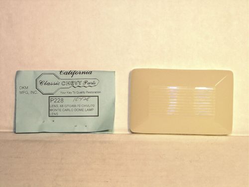 1968 gto, 68-70 chevelle, 70 mont. carlo dome lamp lens show quality
