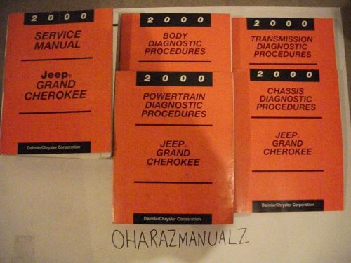 2000 jeep grand cherokee powertrain body transmission chassis + service manuals