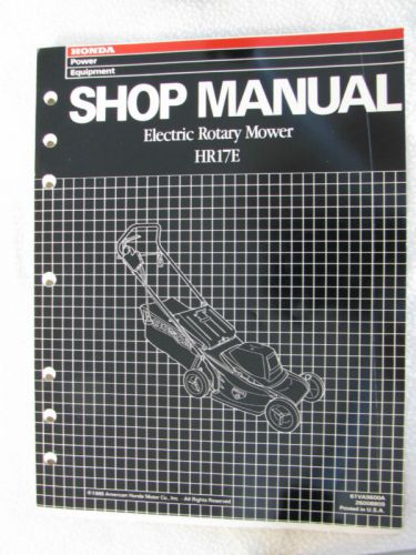 Honda electric rotary mower shop manual hr17e