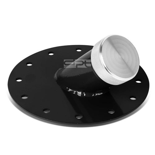 Racing fuel cell tank 45° 1.5" remote fast fill 2.75" filler neck pipe+cap black